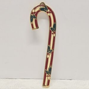 1983 Wallace Silversmiths Cinnamon Candy Cane Christmas Ornament